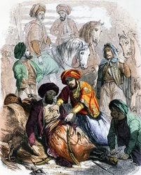 Ibrahim Pasha (1789–1848) velsigner en døende soldat under felttoget mot wahhabiene