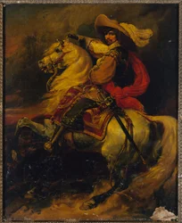 Norsk: Rytterportrett av Josias, greve av Rantzau (1609–1650), marskalk av Frankrike