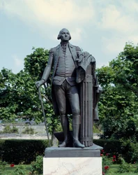 Portrett av George Washington (1732-1799) Skulptur av Jean Antoine Houdon (1741-1828) Blearancourt fra 1700-tallet, fransk-amerikansk museum