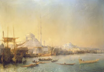En vid utsikt over Konstantinopel og Det gylne horn, 1840
