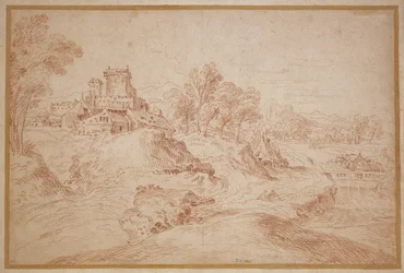 Landskap med et slott, 1716-18