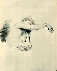 Naken med høyre arm hevet, 1717-1718, 1943.
