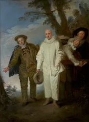 De italienske komediespillerne, ca. 1720
