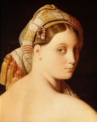 Grande Odalisque. Detalj av ansiktet