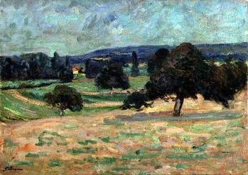 Landskap i Ile de France, ca. 1895 (olje på lerret)