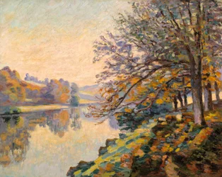 Elvebredden, høst, ca. 1910 (olje på lerret)