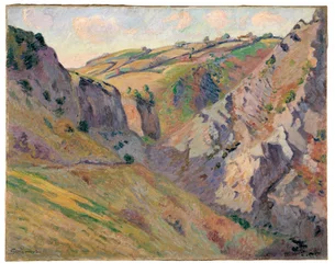 The Caverns of Prunal nær Pontgibaud (olje på lerret)
