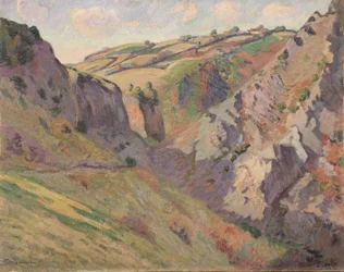 Prunal-hulene nær Pontgibaud, Auvergne (olje på lerret)
