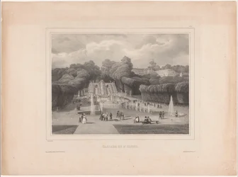 Fontene ved Château de Saint-Cloud Cascade de St. Cloud (tittel på objekt) Flott utsikt over Paris (serietittel)