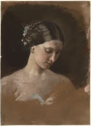 Portrett av en kvinne, ca. 1889–1899 (pastell)