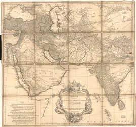 Relieff vist med hachures og billedmessig. LC-kopi kommentert med blekk for å vise grenser. Også tilgjengelig via Library of Congress-nettstedet som et rasterbilde