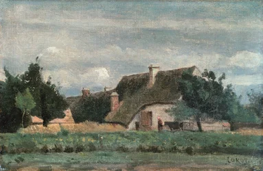 Country Scene, Woman with a Cow (olje på lerret)