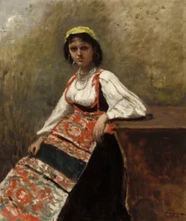Italiensk kvinne La Morieri, ca. 1872