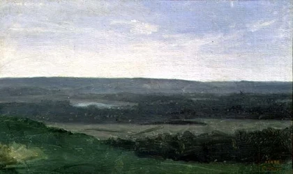 Landskap med fjerne fjell, ca. 1840-45