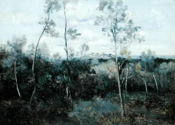 Le Mont Valerian (olje på panel)