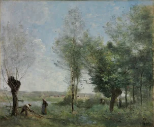Memory of Coubron - Maleri av Jean Baptiste Camille Corot (1796-1875) - 1872 - Olje på lerret - 46x55,3 - Szepmuveszeti Muzeum, Budapest