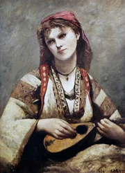 Portrett av Christine Nilson, eller Bohemen med mandolin