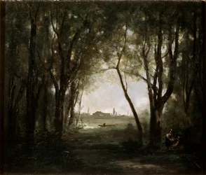 Scene nær en innsjø, 1860-1873.