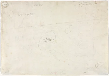 Skisse for et landskap verso, 1827.
