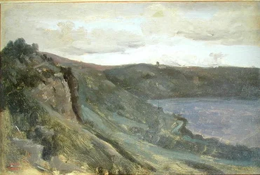 The Banks of the Tiber, Surrounded by Hills, ca. 1825-27 (olje på lerret)