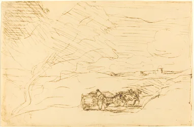 Vogn går til byen Le Chariot allant a la ville, 1860.