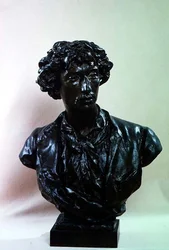 Byste av Charles Garnier (1825-98) (bronse)