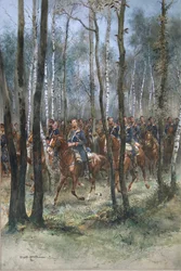 Soldater til hest, 1884