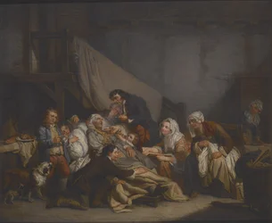 Death of an Old Man (olje på lerret)
