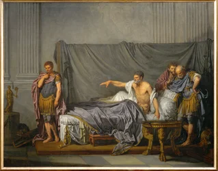Keiser Lucius Septimius Severus anklager sin sønn Caracalla for å ha planlagt attentatet mot ham ...