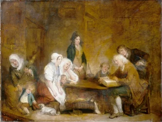Familiegudstjeneste, ca. 1800 (olje på lerret)