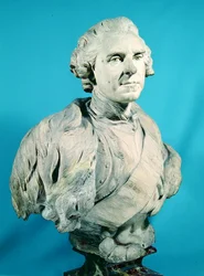 Byste av Maurice (1696-1750) greve av Sachsen