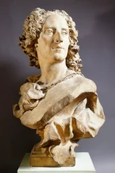 Noel Nicolas Coypel, av Jean Baptiste Lemoyne (1704-1778), terrakottabyste