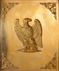Dekorert lokk av den keiserlige ørnen, symbol på keiser Napoleon I (1769-1821) realisert av Jean Baptiste Isabey (1767-1855) 1814 Privat samling