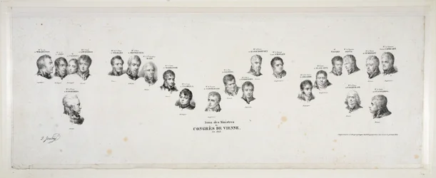 Navnene på ministrene ved Wienerkongressen i 1815, utgitt 1815