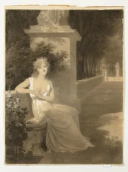 Portrett av Thérésa Tallien som en poesimuse