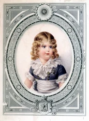 Portrett av kongen av Roma (Napoleon II), sønn av keiser Napoleon I (1769-1821) - av Isabey, tidlig på 1800-tallet.