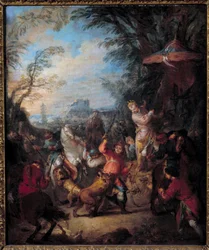 Kinesisk jaktmaleri av Jean Baptiste Pater
