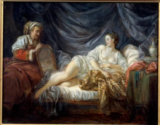 La Sultane-maleri av Jean Baptiste Leprince (1734-1781) 1772 Metz, Museum of Fine Arts