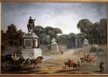 Place Louis XV Utsikt over Place Louis XV nåværende Place de la Concorde i Paris. Maleri av Jean-Baptiste Leprince (1734-1781)