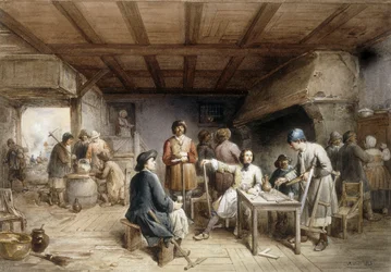 Skipsbyggere tar en hvile, 1846
