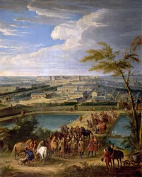 Utsikt over byen og Versailles-palasset, sett fra Montbauron-bakken