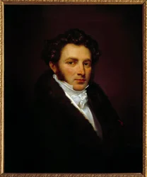 Portrett av grev Louis Marchand (1791-1876) første betjent av Napoleon I fra 1814 til 1821. maleri av Mauzaisse Jean Baptiste (1784-1844). t s/t 0,74 x 0,6m. Malmaison. Chateau-museet