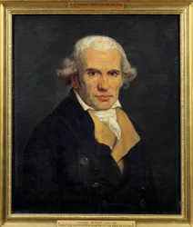 Portrett av Gaspard Monge, greve av Peluse (1746 - 1818), fransk matematiker. Maleri av Jean-Baptiste Mauzaisse (1784-1844).