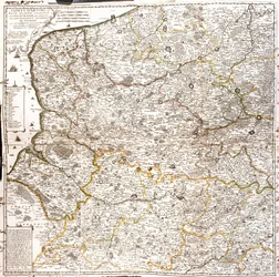 Kart over Artois (Frankrike) og Flandern (Belgia, Nederland) (Gravering