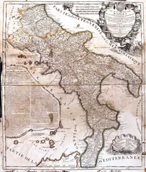 Kart over Kongeriket Napoli (Italia) (gravering)