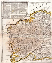 Kart over kongeriket Galicia (Spania) (Gravering