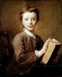 En gutt med en bok, c1740.