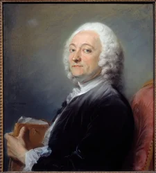 Portrett av maleren Hubert Drouais (1699-1767) Pastellmaleri av Jean-Baptiste Perroneau (Jean Baptiste Perronneau) (1715-1783) 1754 Søn: 0,64x0,57 m Orleans, musee des Beaux Arts - Portrett av maleren (1699-1767). Pastellmaleri b