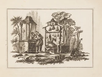 Figure Playing Bells, from "Nouveau Cahier de Six Feuilles De Différents Sujets Chinois Historiés"   1298973   no       norwegian Successfully Translated  Original: American Consulate, Santiago de Cuba, c1911 Translat: American Consulate, Santiago de Cuba,