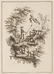Plate 3, "Suite av tolv fiskere og jegere"